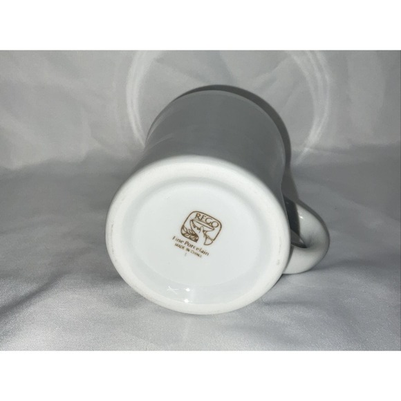 VTG Rego Fine Porcelain Heavy Restaurant Ware White Coffee Tea Mug Cup - Picture 5 of 6